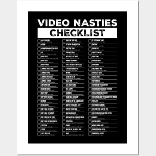 Video Nasties checklist – All-white version Posters and Art